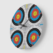 Mid Century Moderne Archery richt patroon Grote Klok (Hoek)