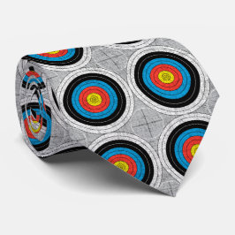 Mid Century Moderne Archery richt patroon Stropdas