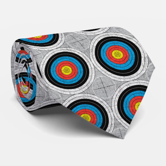 Mid Century Moderne Archery richt patroon Stropdas (Opgerold)