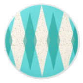 Mid Century Moderne Argyle Ceramic Pull Keramische Knop (Voorkant)