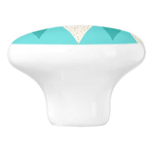 Mid Century Moderne Argyle Ceramic Pull Keramische Knop (Zijkant)