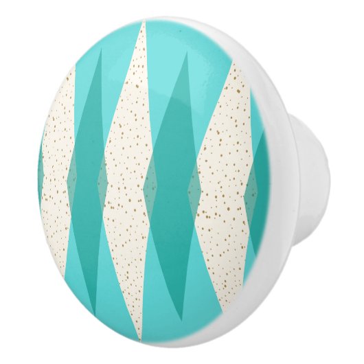 Mid Century Moderne Argyle Ceramic Pull Keramische Knop (Rechts)