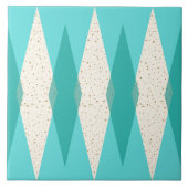 Mid Century Moderne Argyle Ceramic Tile Tegeltje (Voorkant)