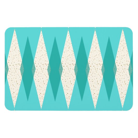 Mid Century Moderne Argyle Flexible Magnet Magneet (Horizontaal)