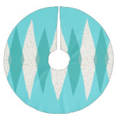 Mid Century Moderne Argyle-kerstboomrok Kerstboom Rok (Voorkant)