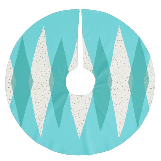 Mid Century Moderne Argyle-kerstboomrok Kerstboom Rok (Voorkant)