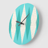 Mid Century Moderne Argyle Round Wall klok (Hoek)