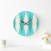 Mid Century Moderne Argyle Round Wall klok (Huis)