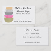 Mid Century Moderne Art Pastels Party Event Planne Visitekaartje (Voorkant / Achterkant)