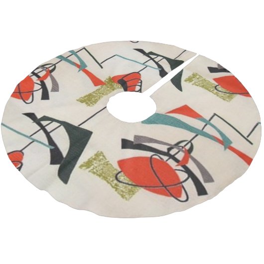 Mid Century Moderne atoomkerstboomrok Kerstboom Rok (Gekanteld)