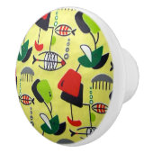 Mid Century Moderne atoomontwerpkeramische puin Keramische Knop (Rechts)