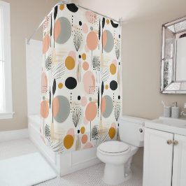 Mid Century moderne badkamer Douchegordijn