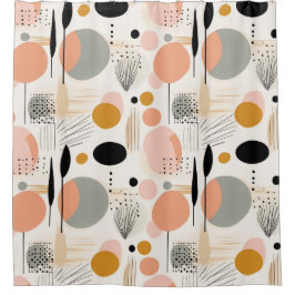 Mid Century moderne badkamer Douchegordijn