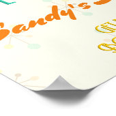 Mid Century Moderne Birthday Theme Welkom Poster (Hoek)