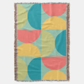 Mid Century Moderne Bitterzoete mosterd en olijf Deken (Voorkant Verticaal)