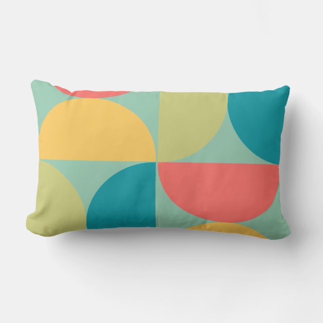Mid Century Moderne Bitterzoete mosterd en olijf Kussen (Voorkant)