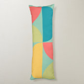 Mid Century Moderne Bitterzoete mosterd en olijf Lichaamskussen (Achterkant (Verticaal))