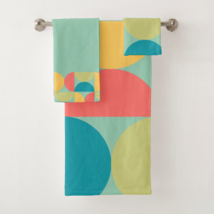 Mid Century Moderne Bitterzoete Mosterd en Olijf T Bad Handdoek