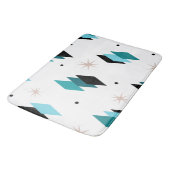 Mid Century Moderne Blauwgroen diamanten Badmat (Gekanteld)