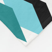 Mid Century Moderne Blauwgroen diamanten Fleece Deken (Hoek)