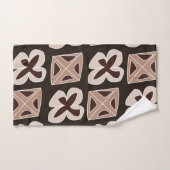 Mid Century Moderne Bloemen Geometrische Bad Handdoek (Handdoek)