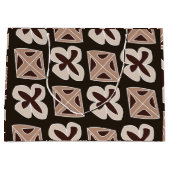 Mid Century Moderne Bloemen Geometrische Groot Cadeauzakje (Voorkant)