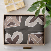 Mid Century Moderne Bloemen Geometrische Tissuepapier (Geschenk)