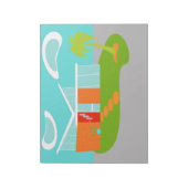 Mid Century Moderne Cartoon House Blocnote (Linkerzijde)