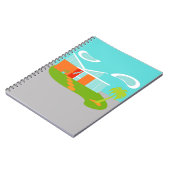 Mid Century Moderne Cartoon House Spiral Notebook Notitieboek (Linkerzijde)