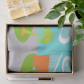 Mid Century Moderne Cartoon House Tissue Paper Tissuepapier (Geschenk)