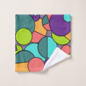 Mid-Century Moderne Circle Collage Bad Handdoek (Wasdoekje)