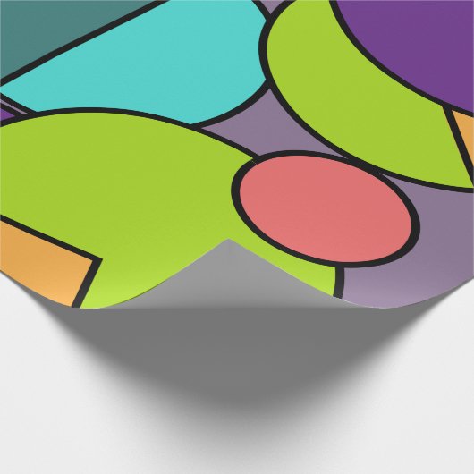 Mid-Century Moderne Circle Collage Cadeaupapier (Hoek)