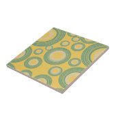 Mid Century Moderne Circle Geel Tegeltje (Zijkant)