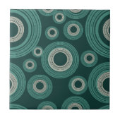 Mid Century Moderne Circle Green Tegeltje (Voorkant)