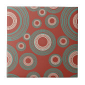 Mid Century Moderne Circle Red Tegeltje (Voorkant)