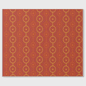 Mid-Century Moderne Circle Strings Cadeaupapier (Vlak)