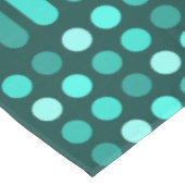 Mid Century Moderne Circles Lines Blauwgroen Tafelkleed (Gekanteld)