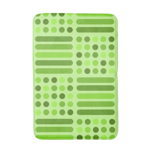Mid Century Moderne Circles Lines Chartreuse Badmat (Voorkant Verticaal)