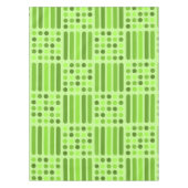 Mid Century Moderne Circles Lines Chartreuse Tafelkleed (Voorkant)