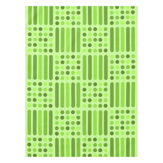 Mid Century Moderne Circles Lines Chartreuse Tafelkleed (Voorkant)