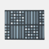 Mid Century Moderne Circles Lines Slate Deurmat (Voorkant)