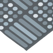 Mid Century Moderne Circles Lines Slate Korte Tafelloper (Hoek)