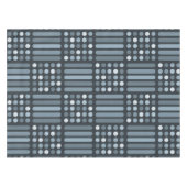 Mid Century Moderne Circles Lines Slate Tafelkleed (Voorkant (Horizontaal))