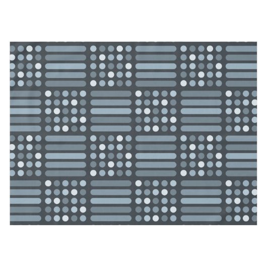 Mid Century Moderne Circles Lines Slate Tafelkleed (Voorkant (Horizontaal))