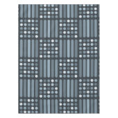 Mid Century Moderne Circles Lines Slate Tafelkleed (Voorkant)
