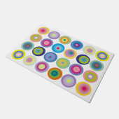 Mid Century Moderne Circles Pattern Colorful Deurmat (Schuin)