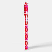 Mid-Century Moderne cirkels, donkerrood en roze Case-Mate iPhone Case (Achterkant / Links)