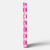 Mid-Century Moderne cirkels, fuchsia roze en crème Case-Mate iPhone Case (Achterkant / Links)