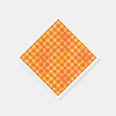 Mid-Century Moderne cirkels, mandarijn oranje Servet (Hoek)