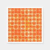 Mid-Century Moderne cirkels, mandarijn oranje Servetten (Voorkant)
